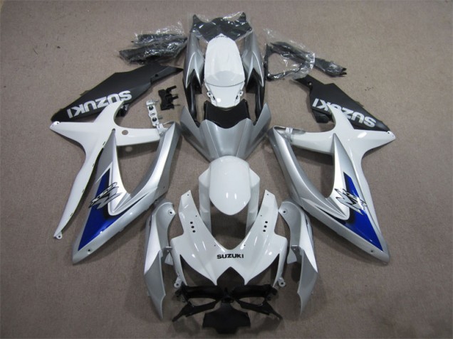 Argent Bleu Blanc Carénage Suzuki GSXR 600 K8 08-10 Argent Bleu Blanc Carénage Suzuki GSXR 600 K8 08-10
