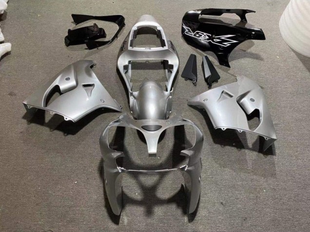 Argent Noir Brillant Carénage Kawasaki ZX9R 02-03 Argent Noir Brillant Carénage Kawasaki ZX9R 02-03