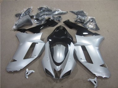 Argent Noir Carénage Kawasaki ZX6R 07-08