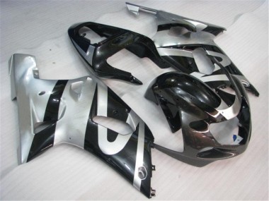Argent Noir Carénage Suzuki GSXR 600 / 750 K1 K2 K3 01-03