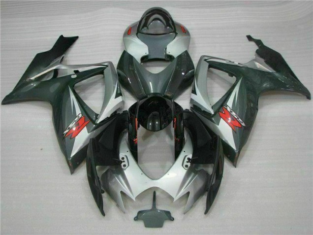 Argent Noir Carénage Suzuki GSXR 600 / 750 K6 06-07 Argent Noir Carénage Suzuki GSXR 600 / 750 K6 06-07