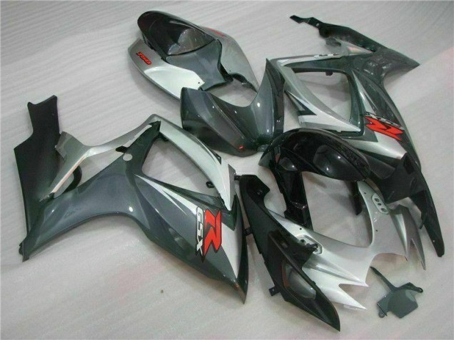 Argent Noir Carénage Suzuki GSXR 600 / 750 K6 06-07 Argent Noir Carénage Suzuki GSXR 600 / 750 K6 06-07