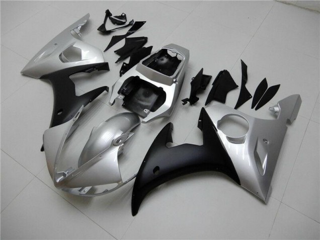 Argent Noir Carénage Yamaha R6 03-05 Argent Noir Carénage Yamaha R6 03-05