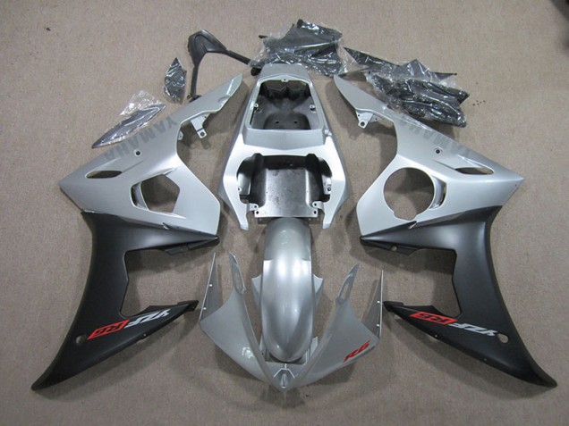 Argent Noir Carénages Yamaha R6 03-05 Argent Noir Carénages Yamaha R6 03-05