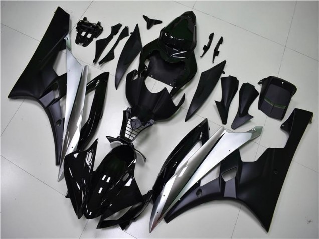 Argent Noir Kit Carénages Complet Yamaha R6 06-07 Argent Noir Kit Carénages Complet Yamaha R6 06-07