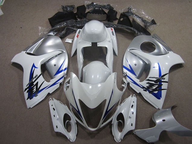 Blanc Argent Bleu Carénage Suzuki GSXR 1300 Hayabusa 08-19 Blanc Argent Bleu Carénage Suzuki GSXR 1300 Hayabusa 08-19