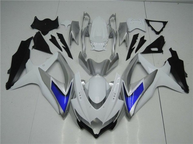 Blanc Argent Bleu Carénage Suzuki GSXR 600 / 750 K8 08-10 Blanc Argent Bleu Carénage Suzuki GSXR 600 / 750 K8 08-10