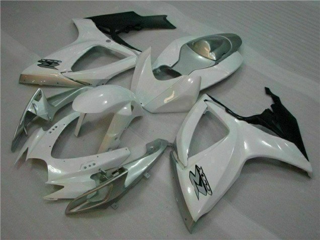 Blanc Argent Carrosserie Suzuki GSXR 600 / 750 K6 06-07 Blanc Argent Carrosserie Suzuki GSXR 600 / 750 K6 06-07