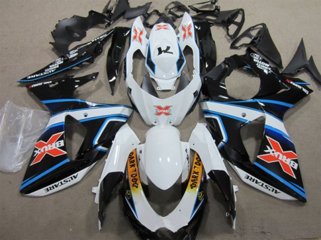 Blanc Bleu Brux Dark Dog Carénage Suzuki GSXR 1000 K9 09-16 Blanc Bleu Brux Dark Dog Carénage Suzuki GSXR 1000 K9 09-16