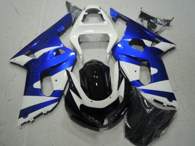 Blanc Bleu Carénage Suzuki GSXR 600 K1 K2 K3 01-03