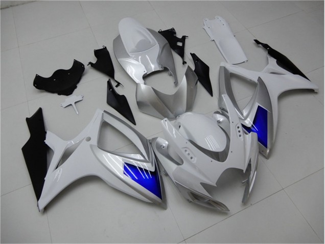 Blanc Bleu Carénages Suzuki GSXR 600 / 750 K6 06-07 Blanc Bleu Carénages Suzuki GSXR 600 / 750 K6 06-07