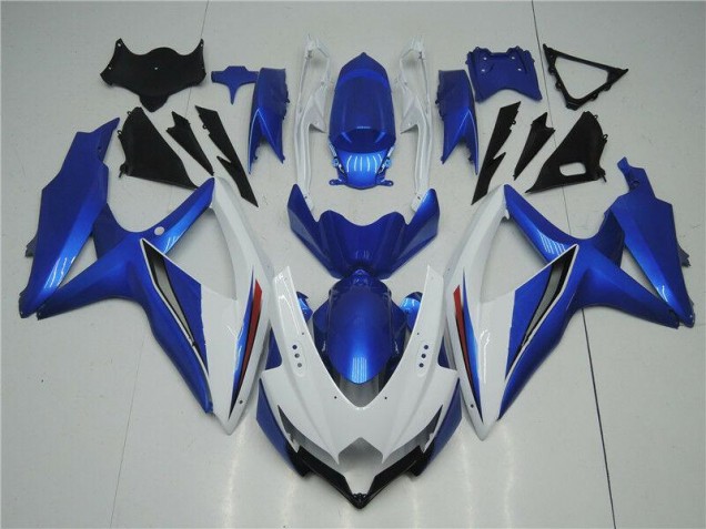 Blanc Bleu Carénages Suzuki GSXR 600 / 750 K8 08-10 Blanc Bleu Carénages Suzuki GSXR 600 / 750 K8 08-10