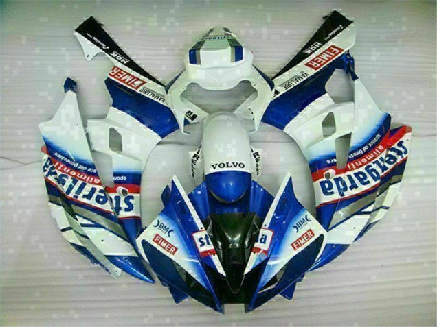 Blanc Bleu Carénages Yamaha R6 06-07 Blanc Bleu Carénages Yamaha R6 06-07