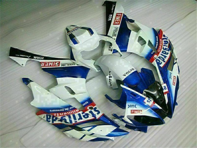 Blanc Bleu Carénages Yamaha R6 06-07 Blanc Bleu Carénages Yamaha R6 06-07