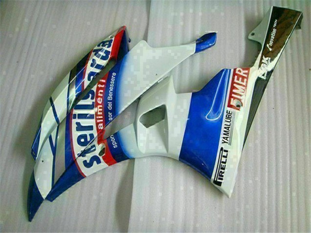Blanc Bleu Carénages Yamaha R6 06-07 Blanc Bleu Carénages Yamaha R6 06-07
