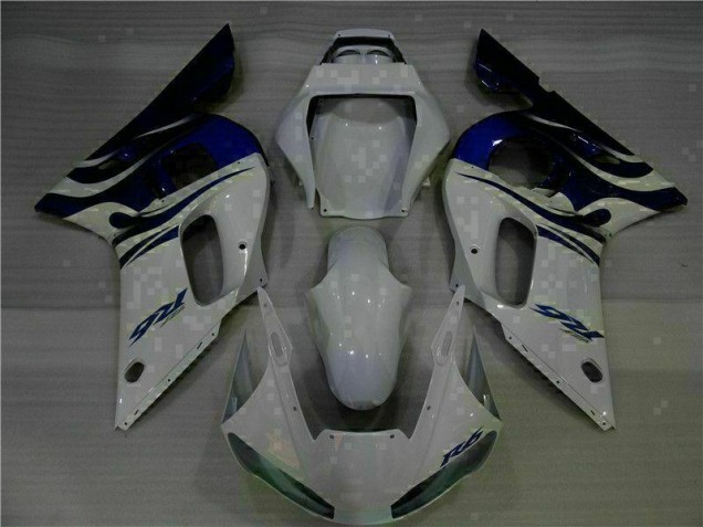 Blanc Bleu Carénages Yamaha R6 98-02 Blanc Bleu Carénages Yamaha R6 98-02
