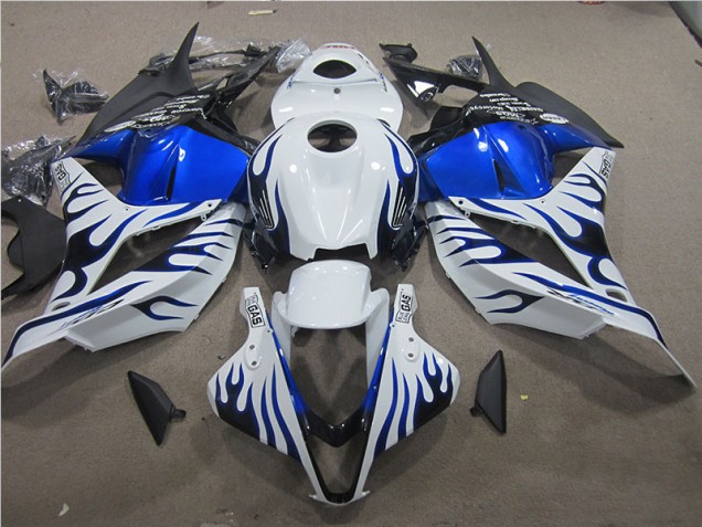 Blanc Bleu Flamme Carénage Honda CBR 600 RR 09-12 Blanc Bleu Flamme Carénage Honda CBR 600 RR 09-12