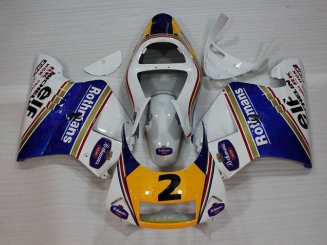 Blanc Bleu Jaune Carénage Honda NSR 250 MC28 P4 94-96 Blanc Bleu Jaune Carénage Honda NSR 250 MC28 P4 94-96