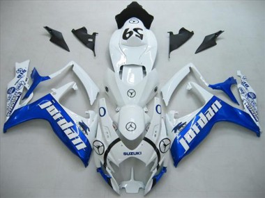 Blanc Bleu Jordan Carénage Suzuki GSXR 600 K6 06-07