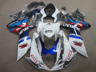 Blanc Bleu Motul Carénage Suzuki GSXR 600 K11 11-24