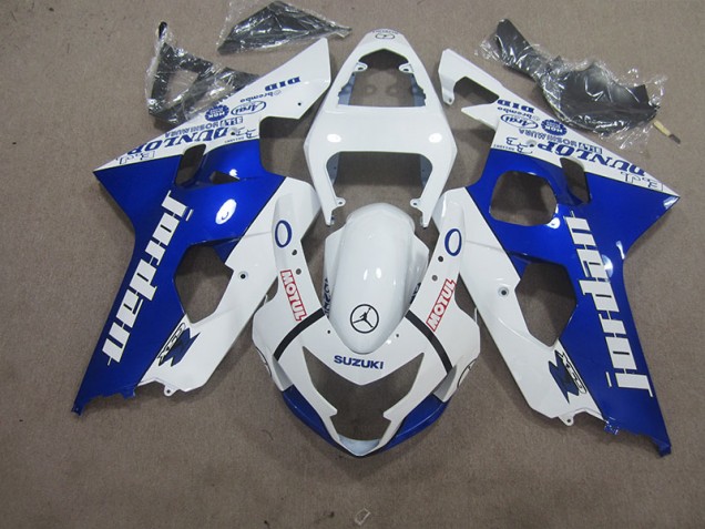 Blanc Bleu Motul Carénage Suzuki GSXR 600 K4 04-05 Blanc Bleu Motul Carénage Suzuki GSXR 600 K4 04-05