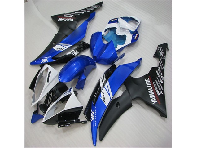 Blanc Bleu Noir Carénage Yamaha R6 08-16 Blanc Bleu Noir Carénage Yamaha R6 08-16