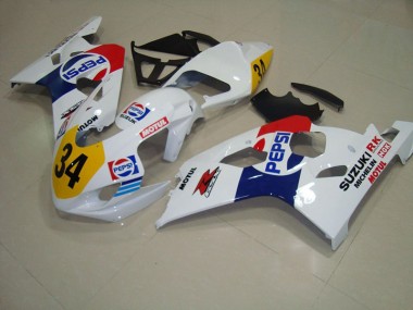 Blanc Bleu Pepsi 34 Carénage Suzuki GSXR 750 K4 04-05