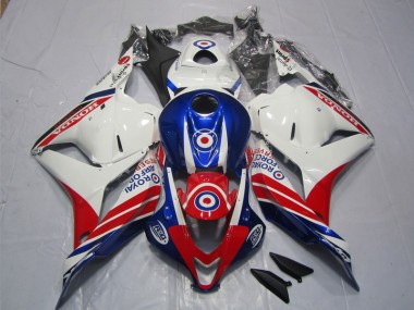 Blanc Bleu Rouge Carénage Honda CBR 600 RR 09-12