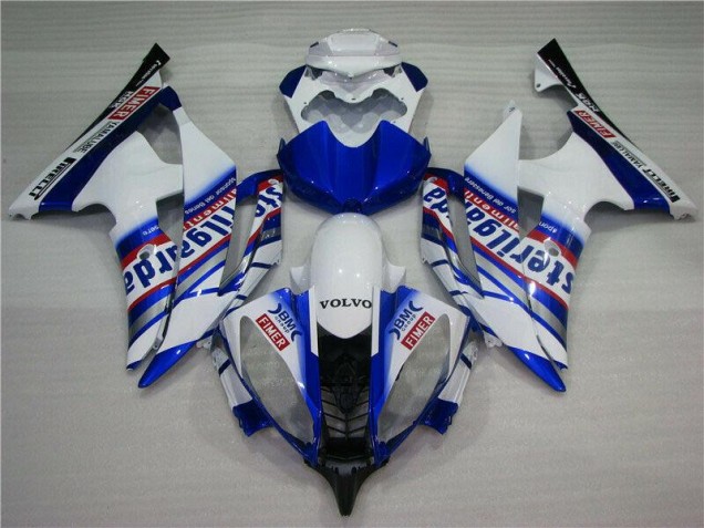 Blanc Bleu Sterilgarda Volvo Carénage Yamaha R6 08-16 Blanc Bleu Sterilgarda Volvo Carénage Yamaha R6 08-16