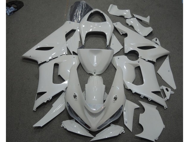 Blanc Carénage Kawasaki ZX6R 05-06 Blanc Carénage Kawasaki ZX6R 05-06