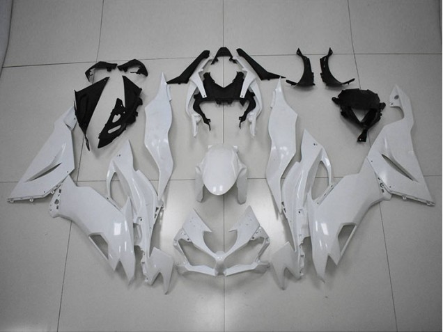 Blanc Carénage Kawasaki ZX6R 19-23 Blanc Carénage Kawasaki ZX6R 19-23