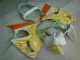 Blanc Jaune Flamme Carénage Kawasaki ZX6R 00-02 Blanc Jaune Flamme Carénage Kawasaki ZX6R 00-02