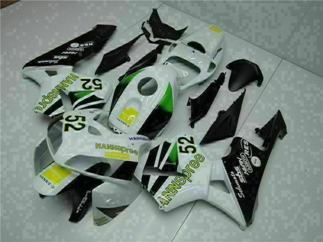 Blanc Jaune Vert 52 Carénage Honda CBR 600 RR 05-06 Blanc Jaune Vert 52 Carénage Honda CBR 600 RR 05-06