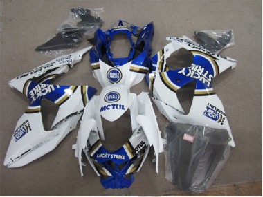 Blanc Lucky Strike Bleu Motul Carénage Suzuki GSXR 1000 K9 09-16