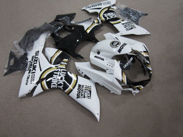 Blanc Lucky Strike Noir Motul Carénage Suzuki GSXR 750 K11 11-24 Blanc Lucky Strike Noir Motul Carénage Suzuki GSXR 750 K11 11-24