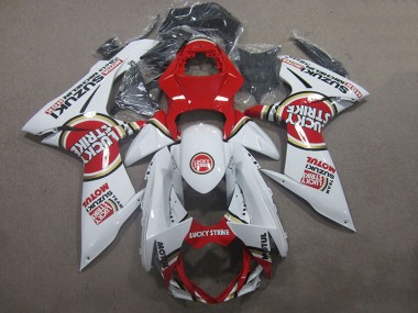 Blanc Lucky Strike Rouge Motul Carénage Suzuki GSXR 600 K11 11-24