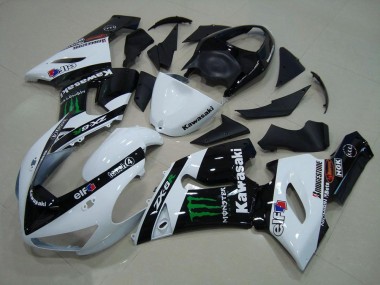 Blanc Monster Carénage Kawasaki ZX6R 05-06