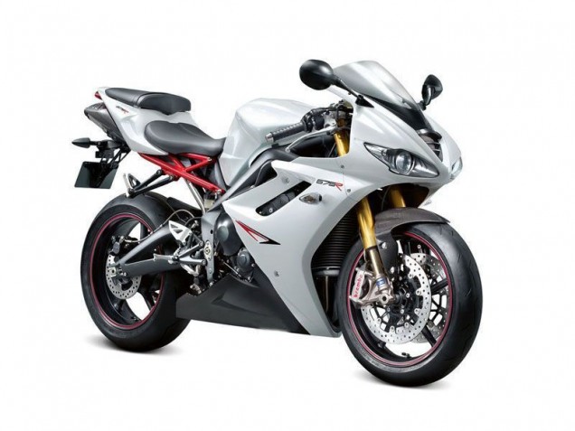 Blanc Nacré Noir Carénage Triumph Daytona 675 Triple 09-12 Blanc Nacré Noir Carénage Triumph Daytona 675 Triple 09-12