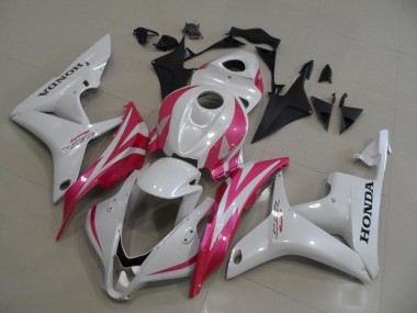 Blanc Nacré avec Rose Carénage Honda CBR 600 RR 07-08