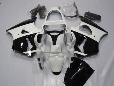 Blanc Noir Carénage Kawasaki ZX6R 00-02