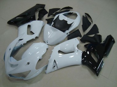 Blanc Noir Carénage Kawasaki ZX6R 05-06