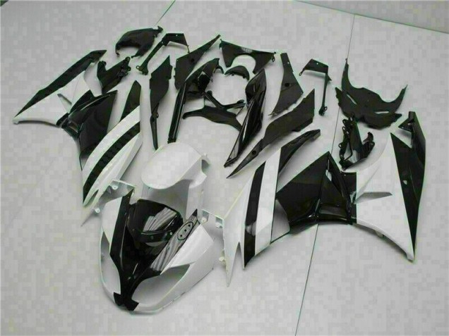Blanc Noir Carénage Kawasaki ZX6R 09-12 Blanc Noir Carénage Kawasaki ZX6R 09-12