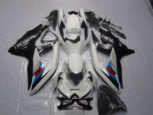Blanc Noir Carénage Suzuki GSXR 1000 K7 07-08 Blanc Noir Carénage Suzuki GSXR 1000 K7 07-08