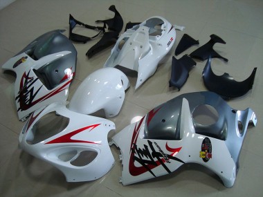 Blanc Noir Carénage Suzuki GSXR 1300 Hayabusa 96-07