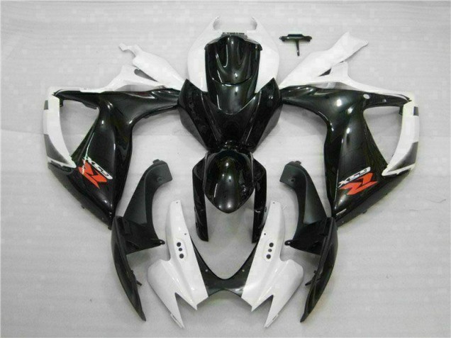 Blanc Noir Carénage Suzuki GSXR 600 / 750 K6 06-07 Blanc Noir Carénage Suzuki GSXR 600 / 750 K6 06-07