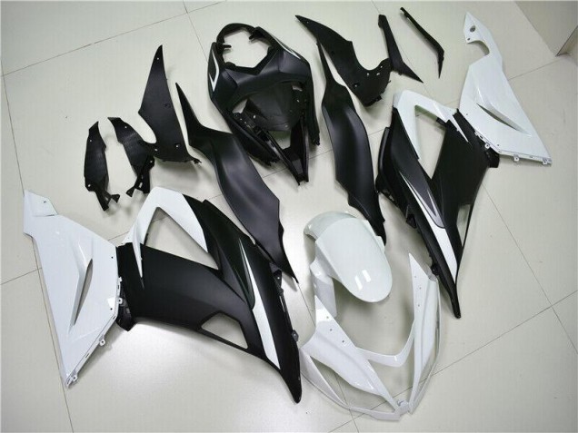 Blanc Noir Carénages Kawasaki ZX6R 13-18 Blanc Noir Carénages Kawasaki ZX6R 13-18