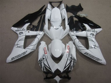 Blanc Noir Corona Extra Motul Carénage Suzuki GSXR 600 K8 08-10