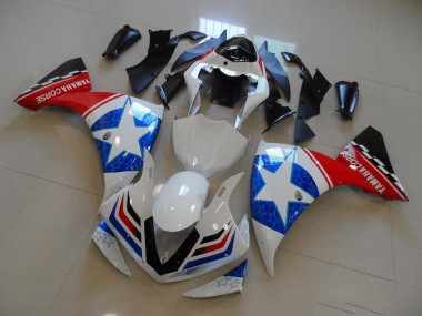 Blanc Noir Ducati Star Carénage Yamaha R1 12-14