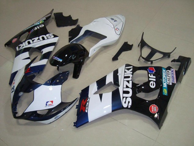 Blanc Noir Elf Carénage Suzuki GSXR 1000 K3 03-04 Blanc Noir Elf Carénage Suzuki GSXR 1000 K3 03-04