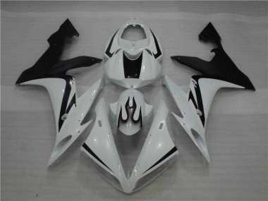 Blanc Noir Flamme Carénage Yamaha R1 04-06